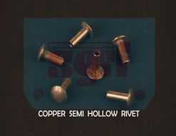 Copper Semi Hollow Rivet